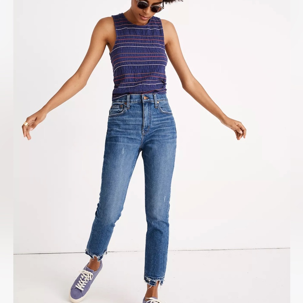 Madewell The High-Rise Slim Boyjean in Melbourne Wash 23